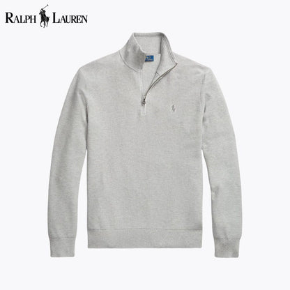 Ralph L. - Mesh-Knit Cotton Quarter-Zip Sweater