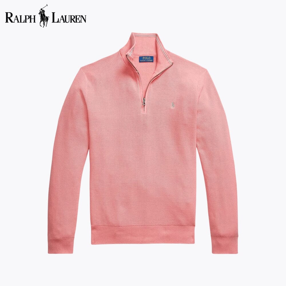 Ralph L. - Mesh-Knit Cotton Quarter-Zip Sweater