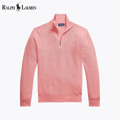 Ralph L. - Mesh-Knit Cotton Quarter-Zip Sweater