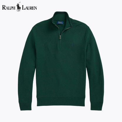Ralph L. - Mesh-Knit Cotton Quarter-Zip Sweater
