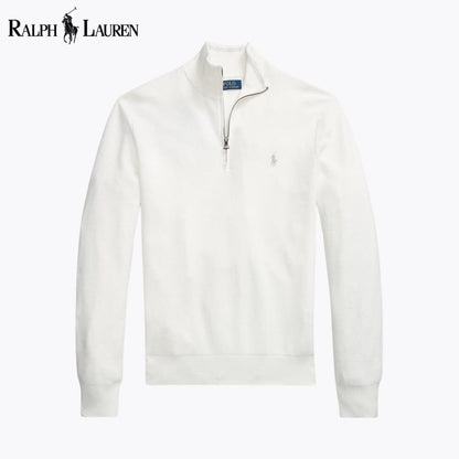 Ralph L. - Mesh-Knit Cotton Quarter-Zip Sweater